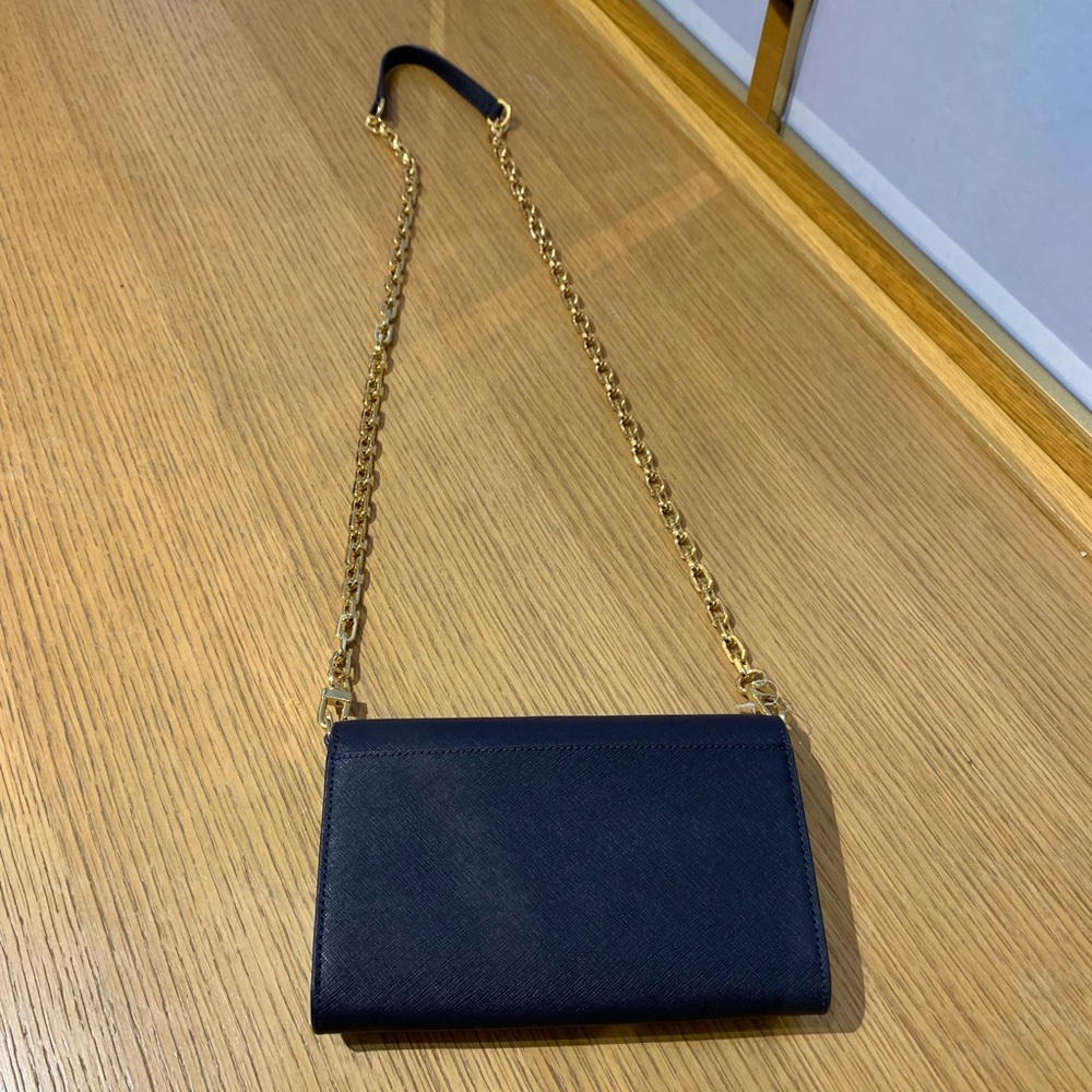 💗Tory Burch Emerson chain wallet navy Robinson - Picture 6 of 8